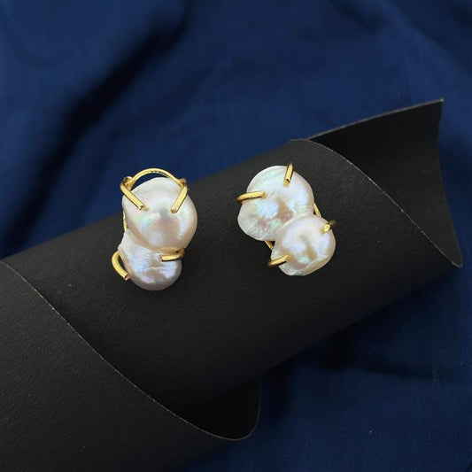 Baroque Pearl Cluster Earrings