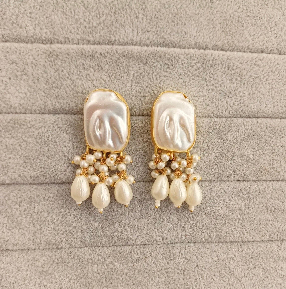 Ivory Pearl Cascade Earrings