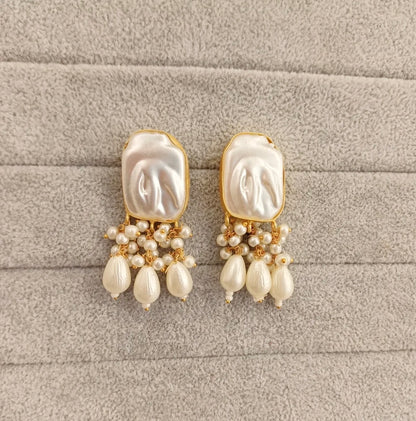 Ivory Pearl Cascade Earrings