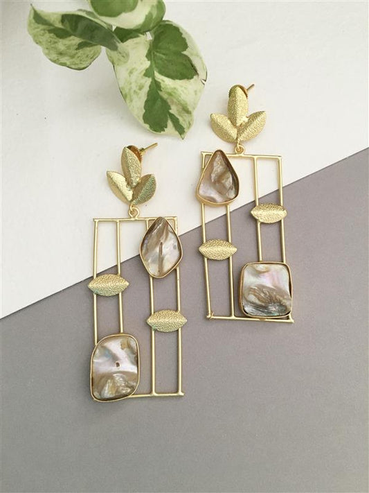 MOP Long Drop Earrings