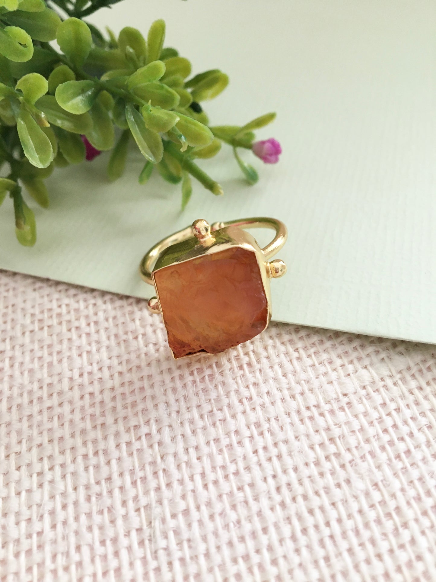 Natural Raw Stone Rings