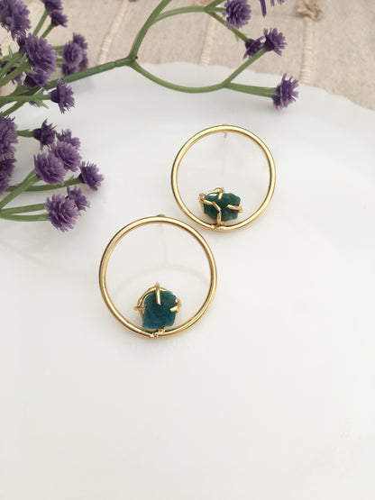 Ethereal crystal Stone Hoops