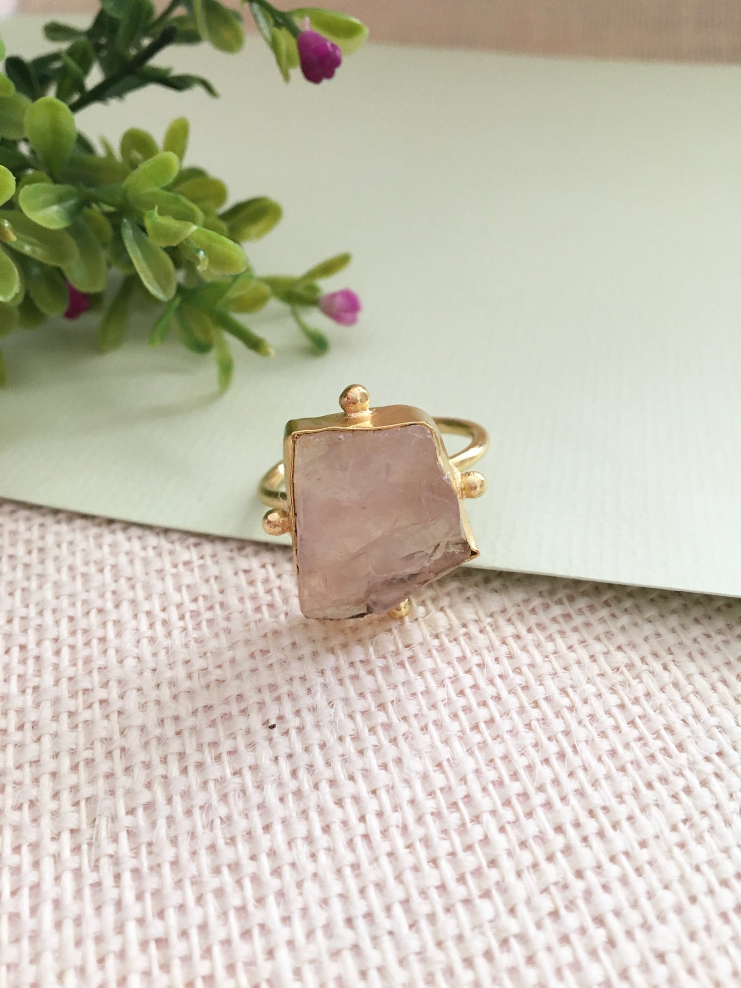 Natural Raw Stone Rings