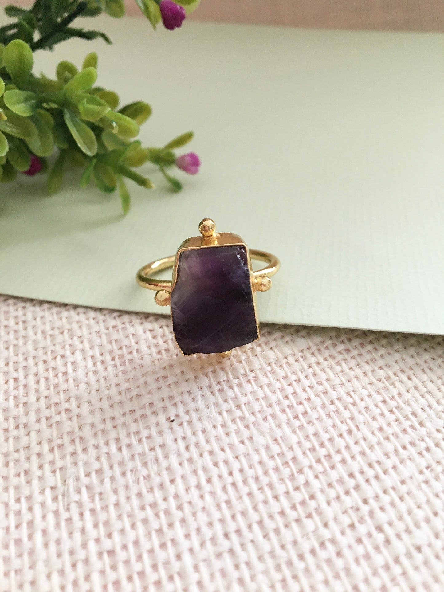 Natural Raw Stone Rings