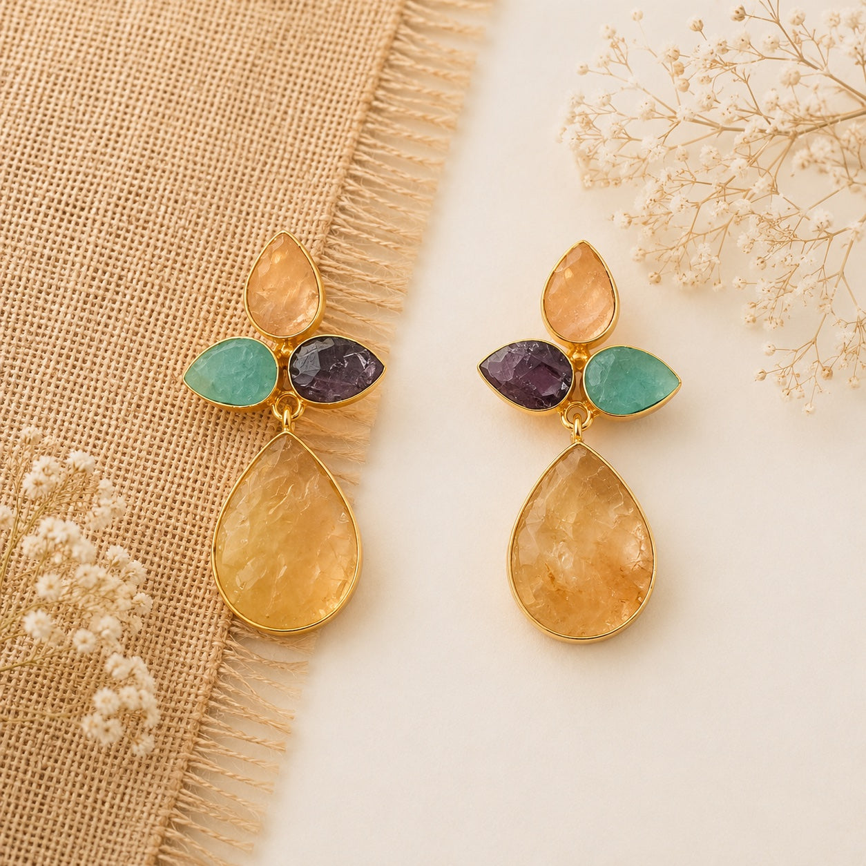 Meena Bloom Cluster Earrings
