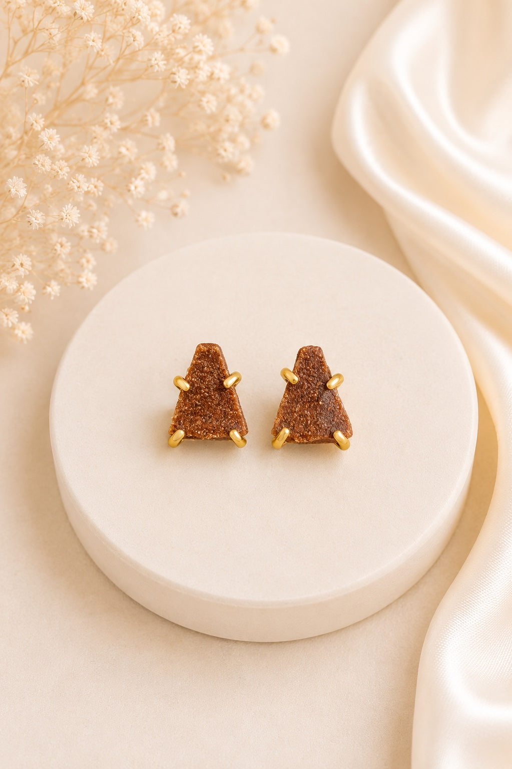Terra Edge Stud Earrings