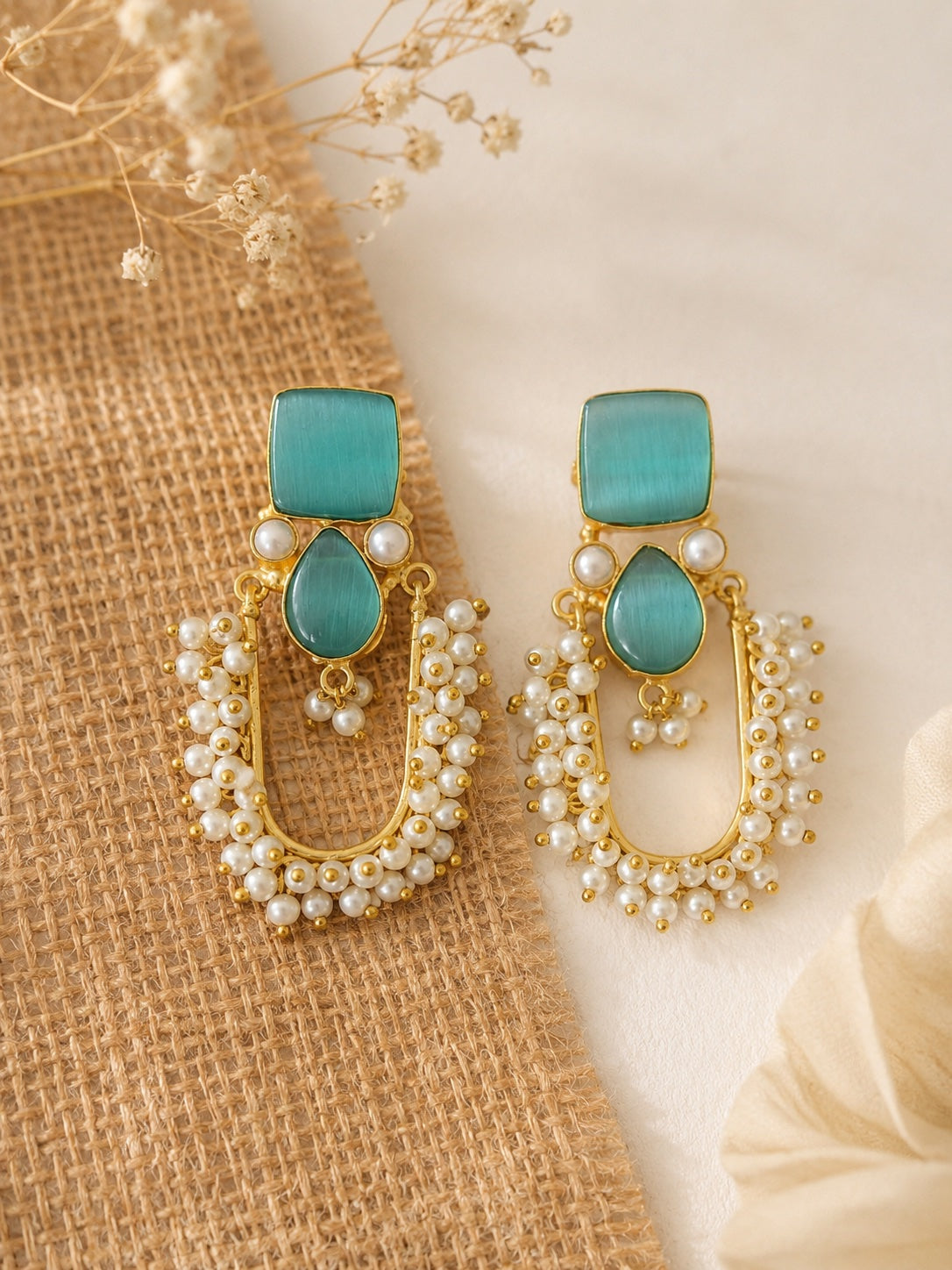 Shivna Beaded Halo Earrings
