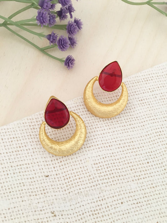 Teardrop Crescent Chic Earrings