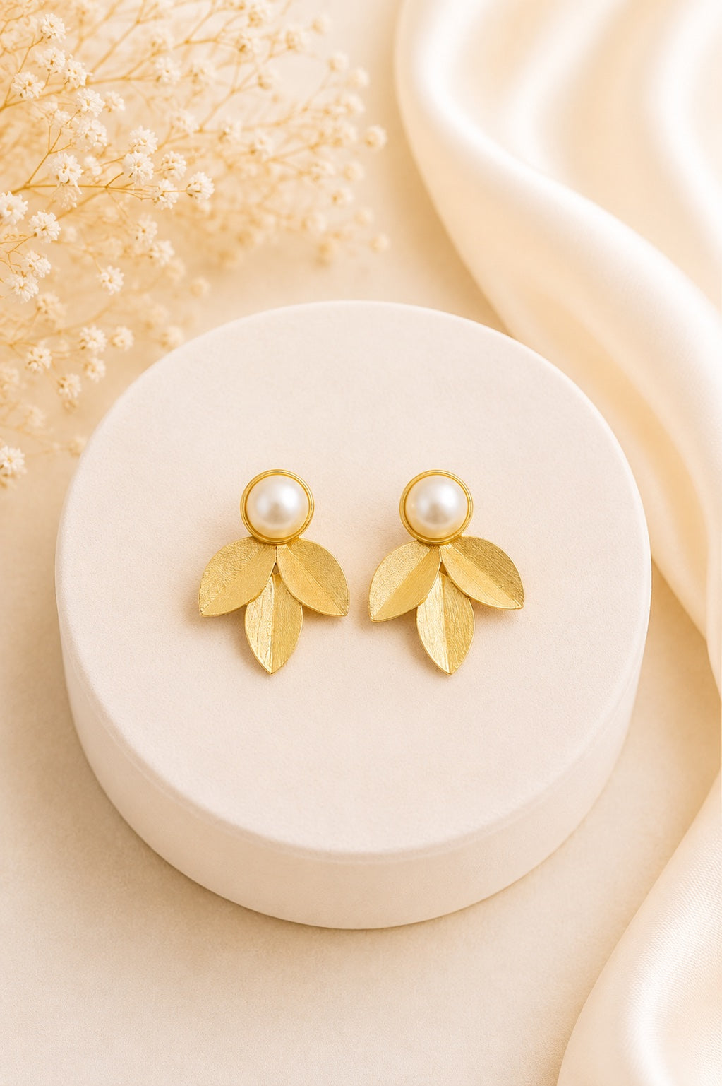 Evanthe Leaf Drop Earrings