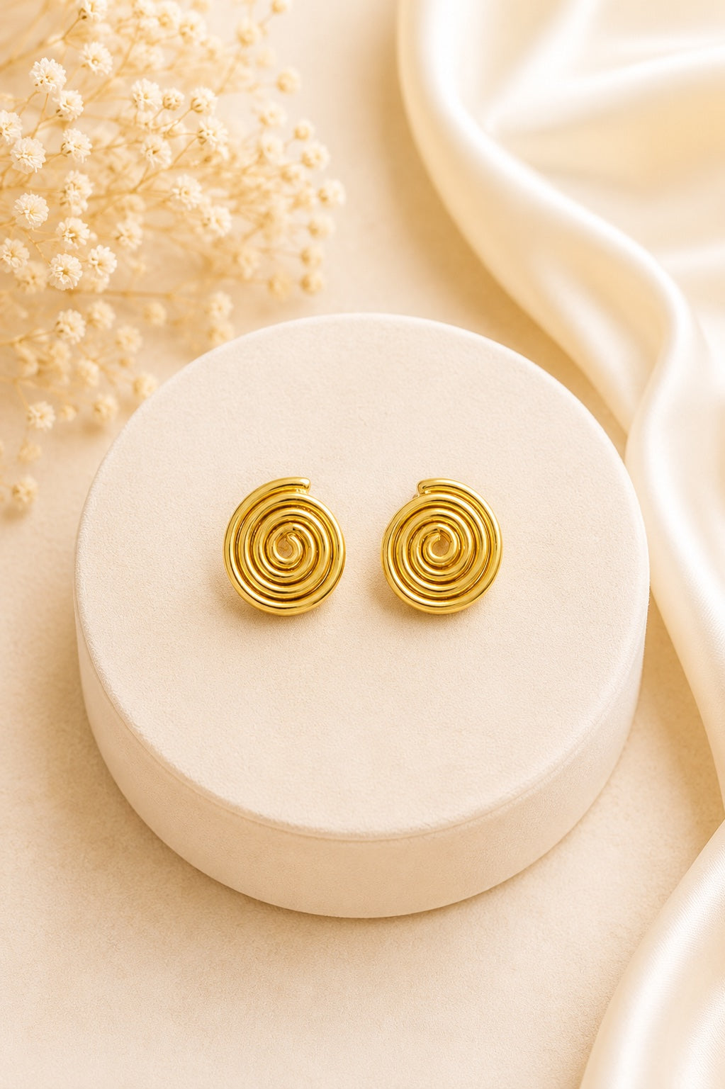 Solar Swirl Stud Earrings
