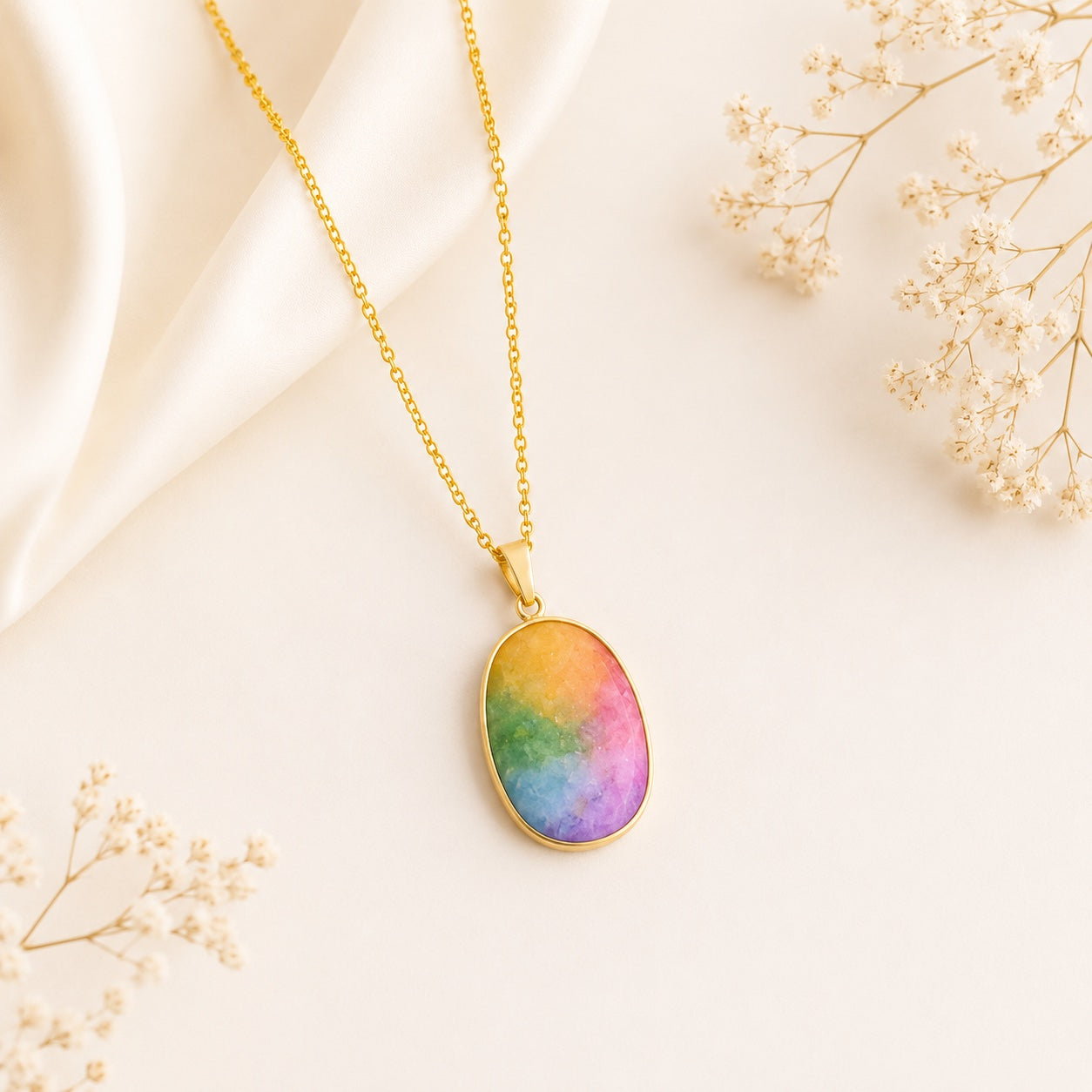 Nesa Organic Stone Pendant