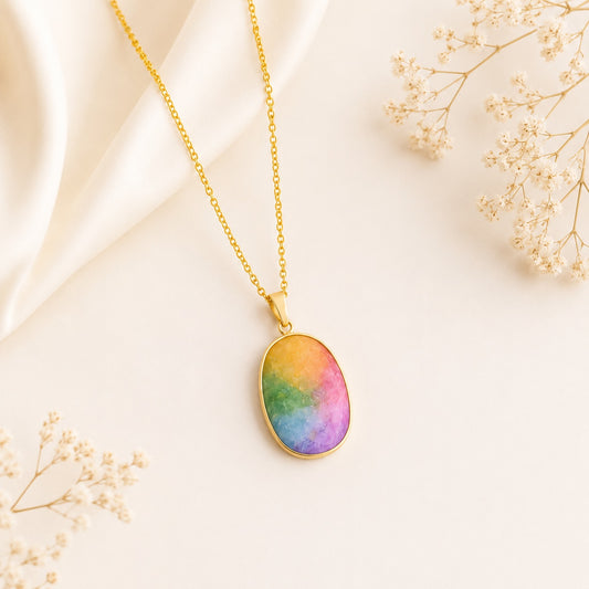Nesa Organic Stone Pendant