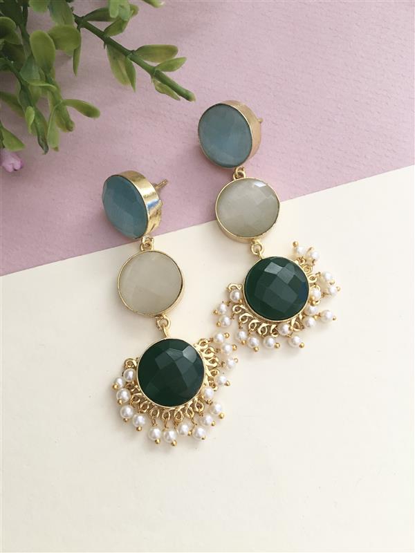Multicoloured Glossy Drop Earring