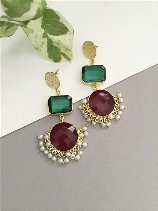 Dual Tone Traditional Earring