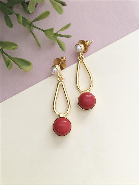 Priyam Glossy Stone Hanging Earring
