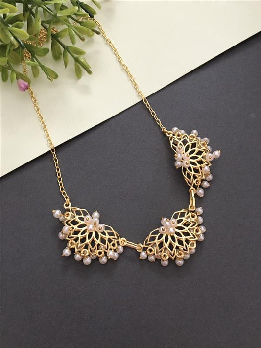 Golden Floral Lace Necklace