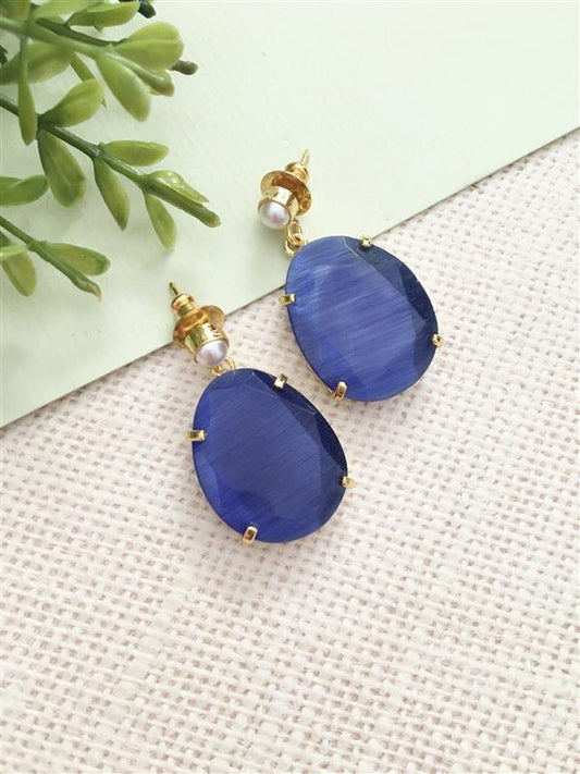 Sapphire & Elegant Oval Gemstone Earrings
