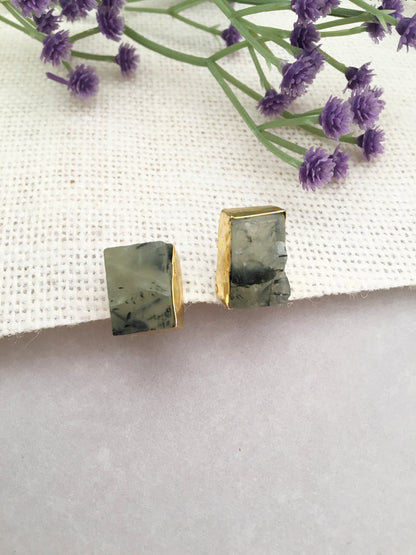 Natural Stone Stud Earrings