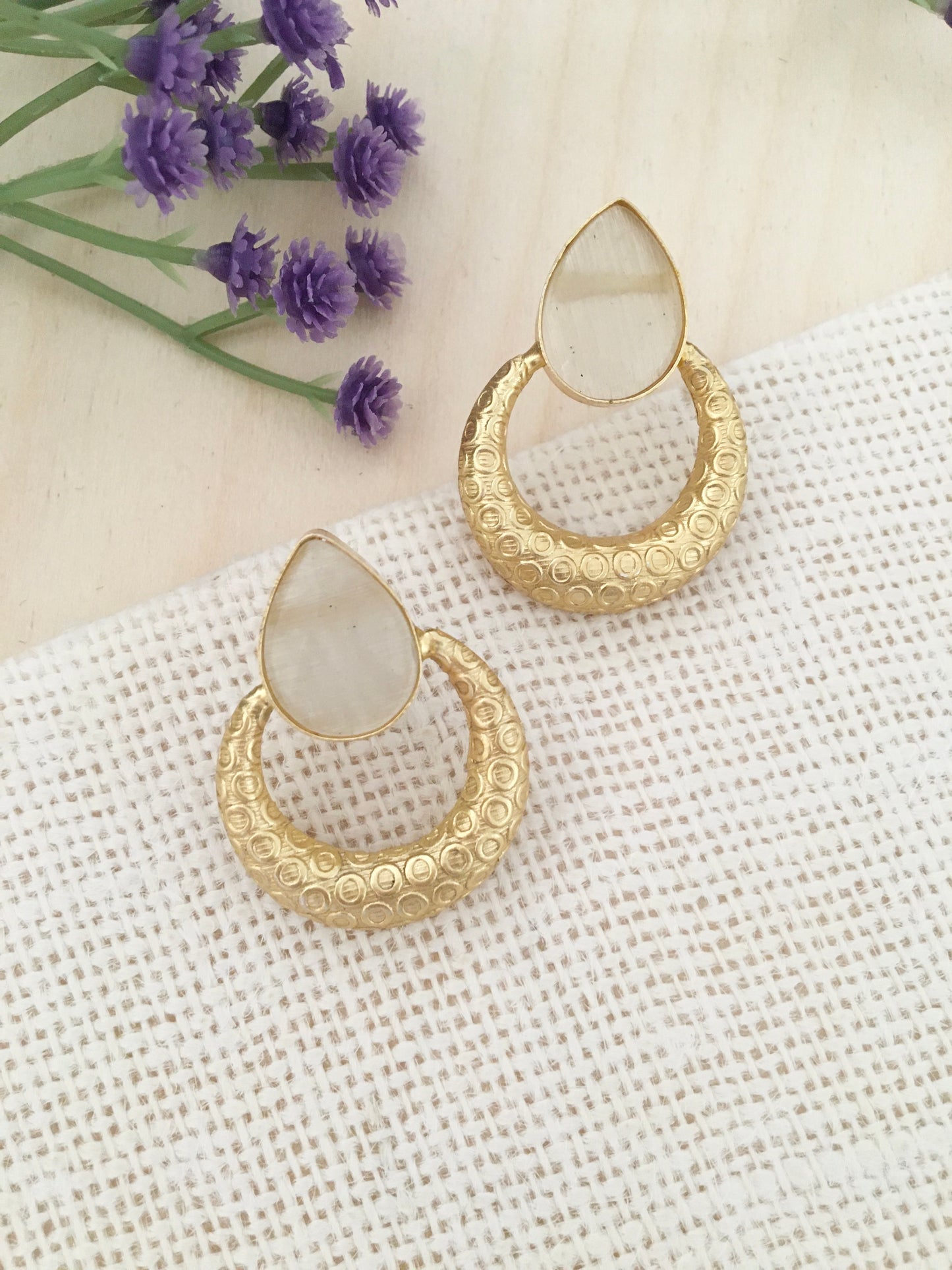 Teardrop Crescent Chic Earrings