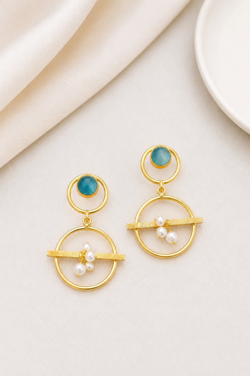 Eclipse Pearl Drop Earrings