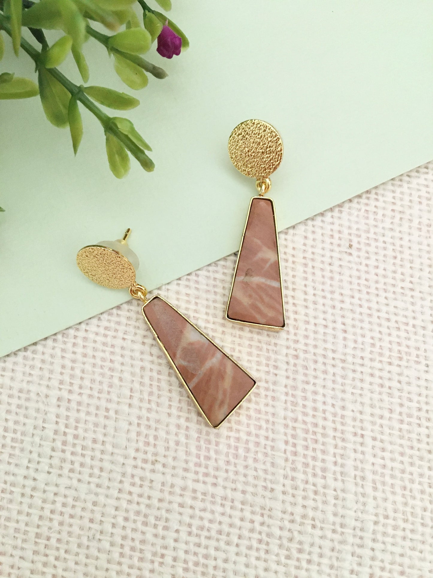 Raw Stone Earring