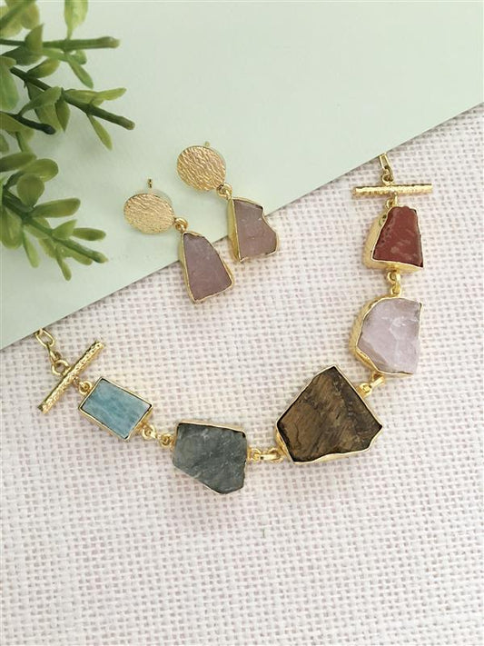 Samiksha Multicoloured 5 Stone Choker Set