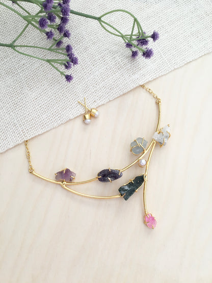 Celestial Garden Statement Necklace Set