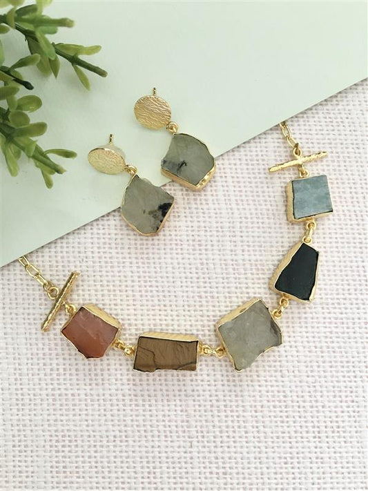 Samiksha Multicoloured 5 Stone Choker Set