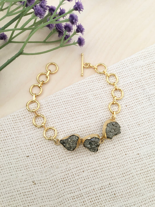 Grey Natural Stone Bracelet