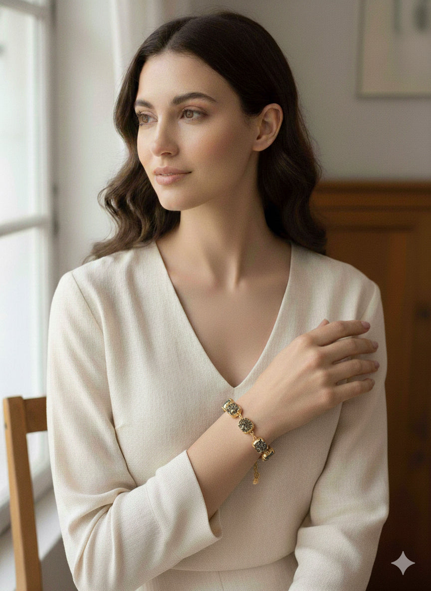 Grey Natural Stone Bracelet