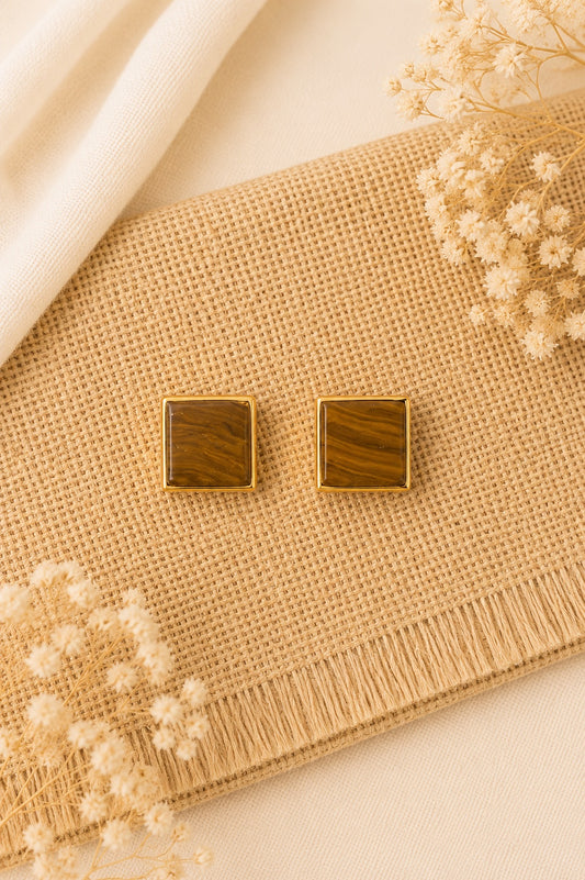 Aakriti Square Stud Earrings