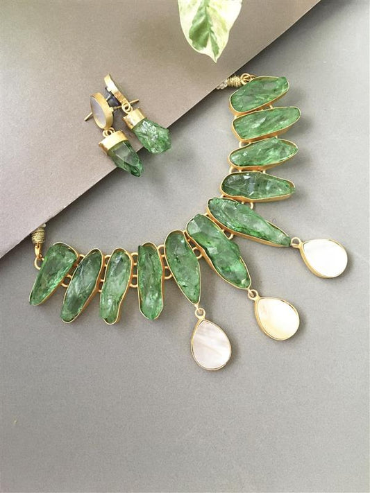 Rough Stone Necklace Set