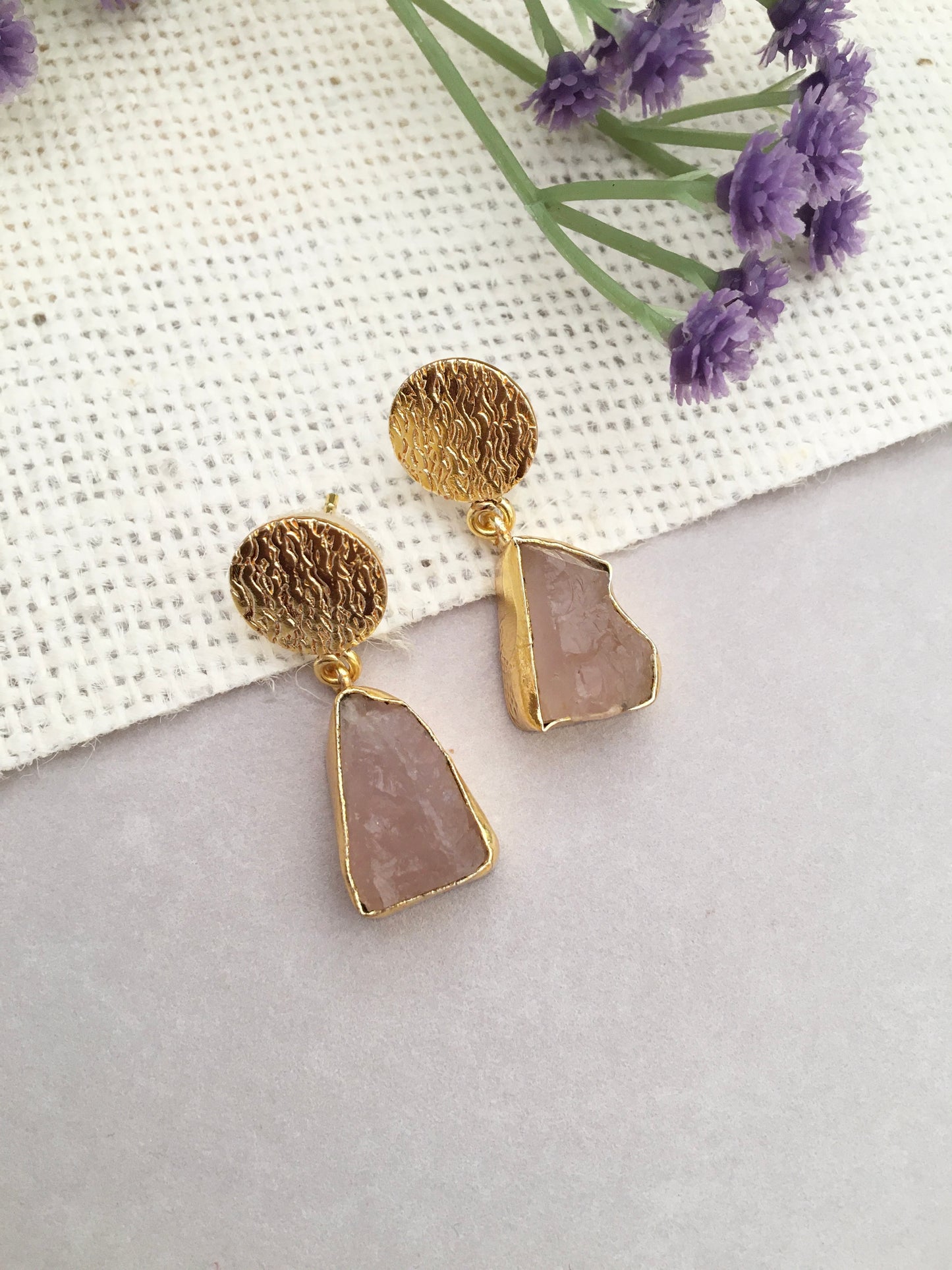 Carnanian Stone Drop Earrings