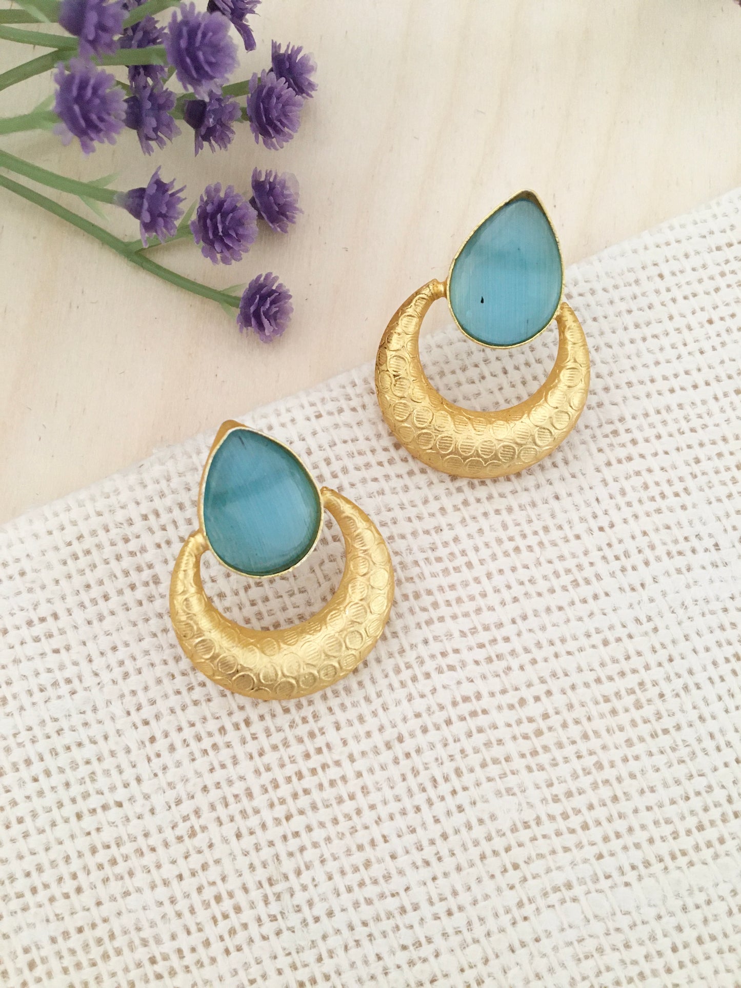 Teardrop Crescent Chic Earrings