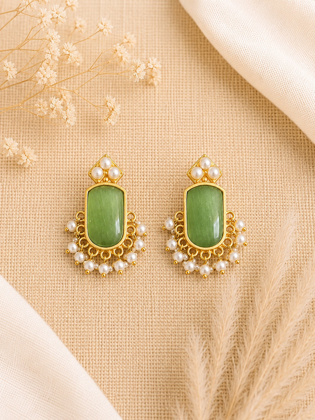 Ridhira Drop Stud Earrings