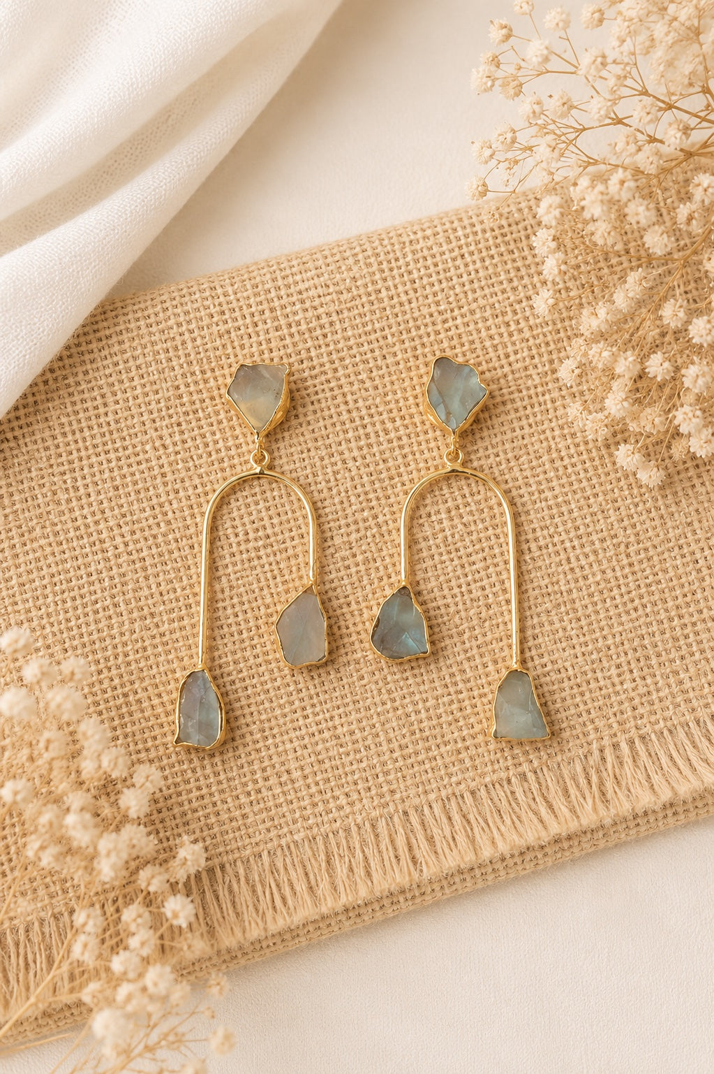 Rekha Geometric Drop Earrings