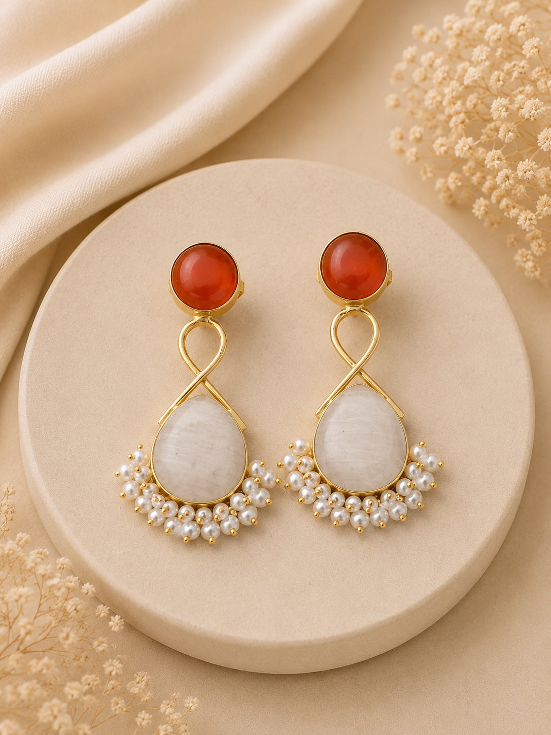 Celestia Pearl Cascade Earrings