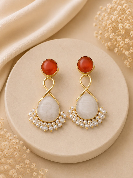 Celestia Pearl Cascade Earrings