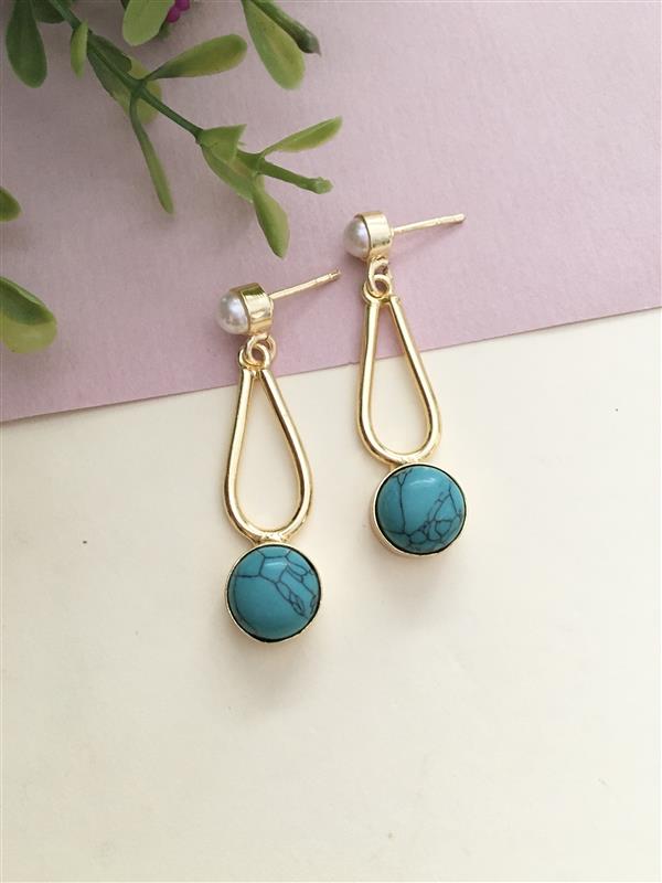 Priyam Glossy Stone Hanging Earring