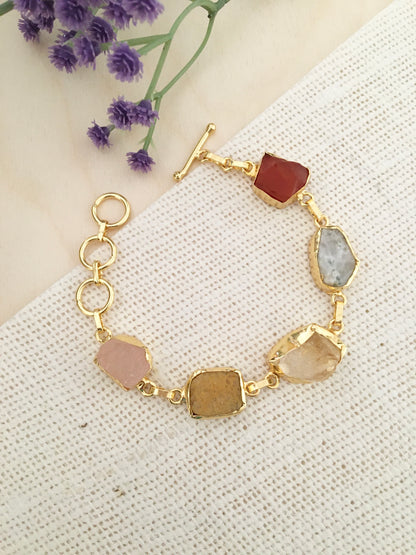 Handcrafted Raw Natural Stone Bracelet