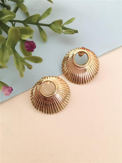 Golden Anti Tarnish Stud Earrings