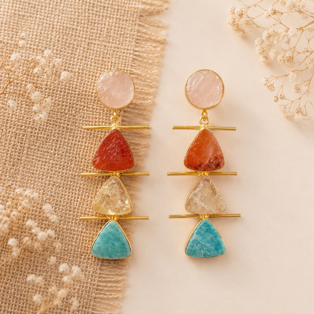 Isha Geo Stack Earrings