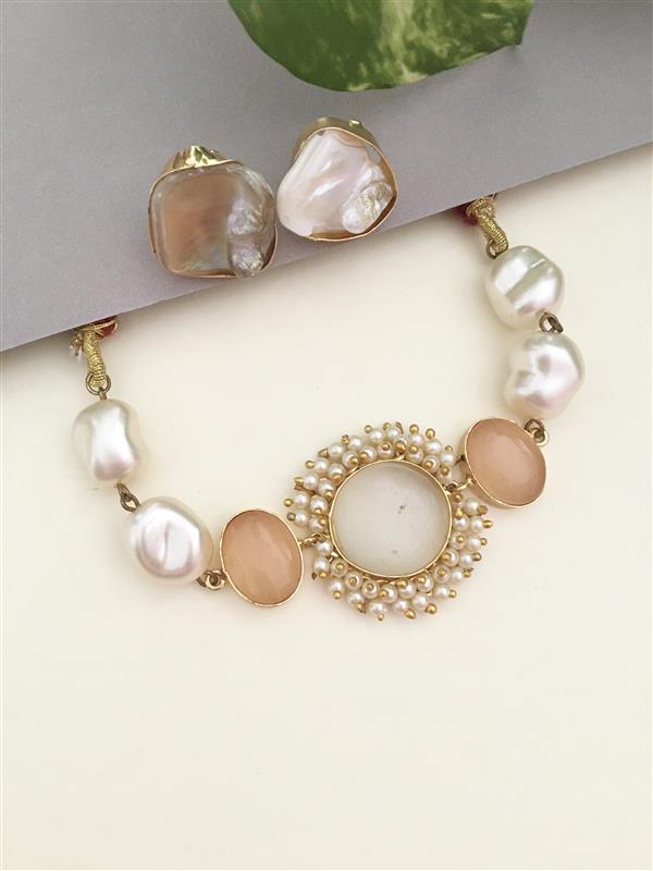 Baroque Cluster Pearl Choker Necklace