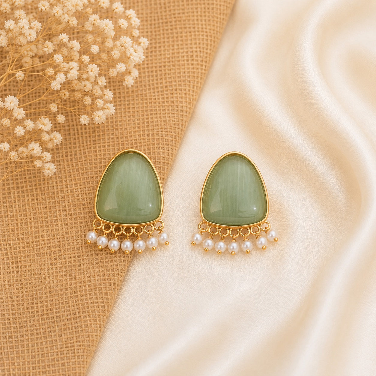 Yuktika Stone Stud Earrings