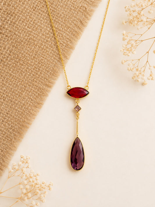 Aashi Garnet Gem Drop Pendant