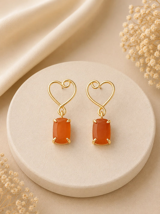 Eterna Heart Drop Earrings