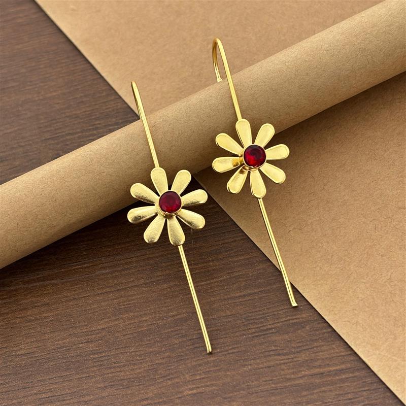 Daisy Drop Cuff Earrings