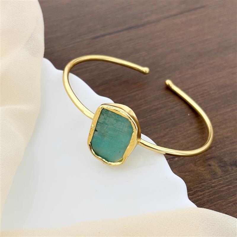 Single Rough Stone Bangle