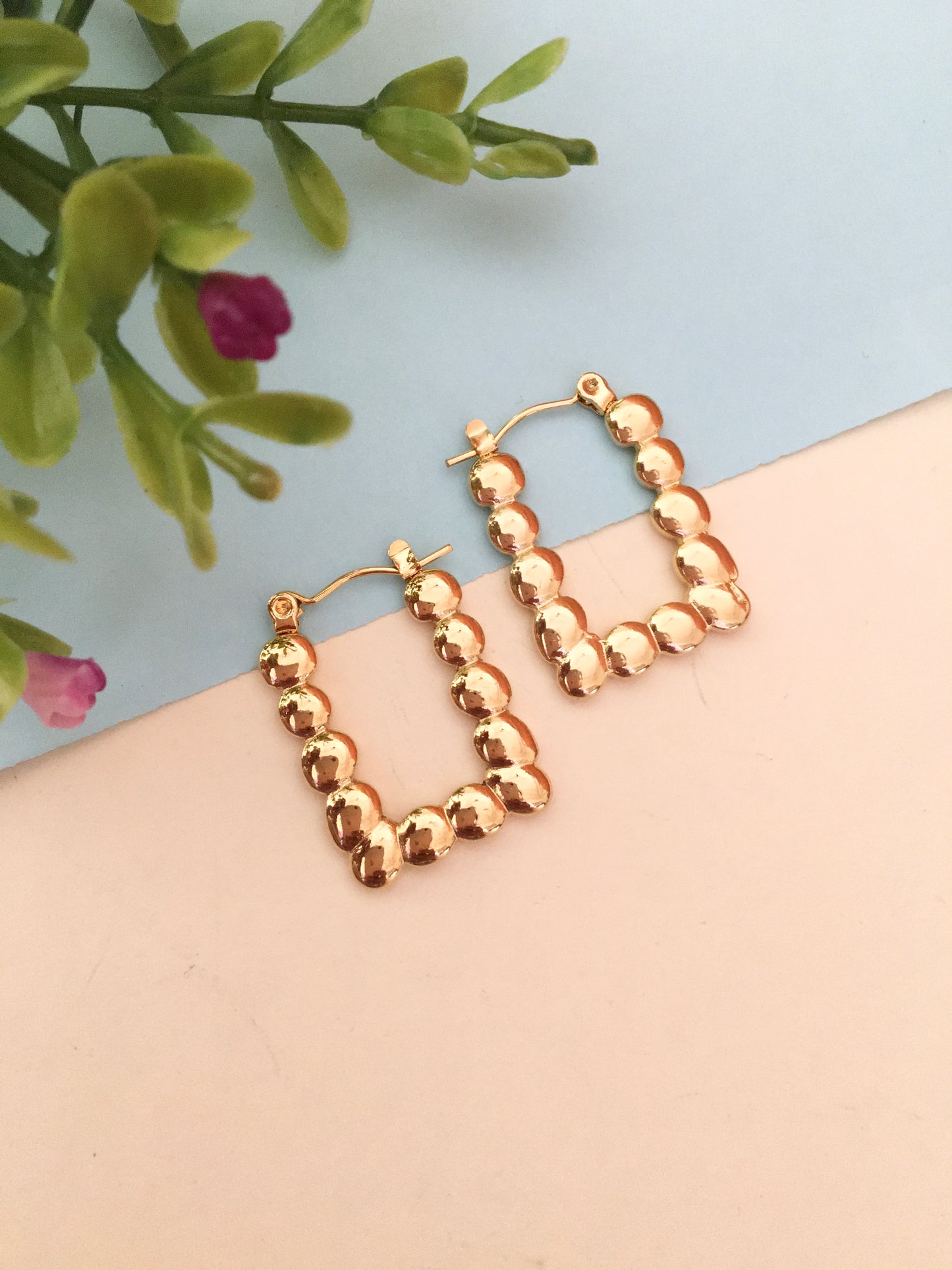 Golden Hoop Earrings