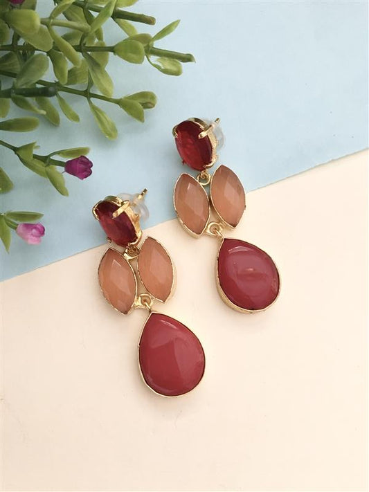 Antima Double Tone Drop Earrings